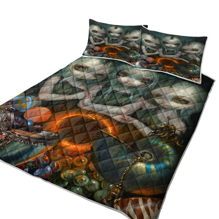 Quilts with Fantasy Art Three Maidens Allegory of Infinity