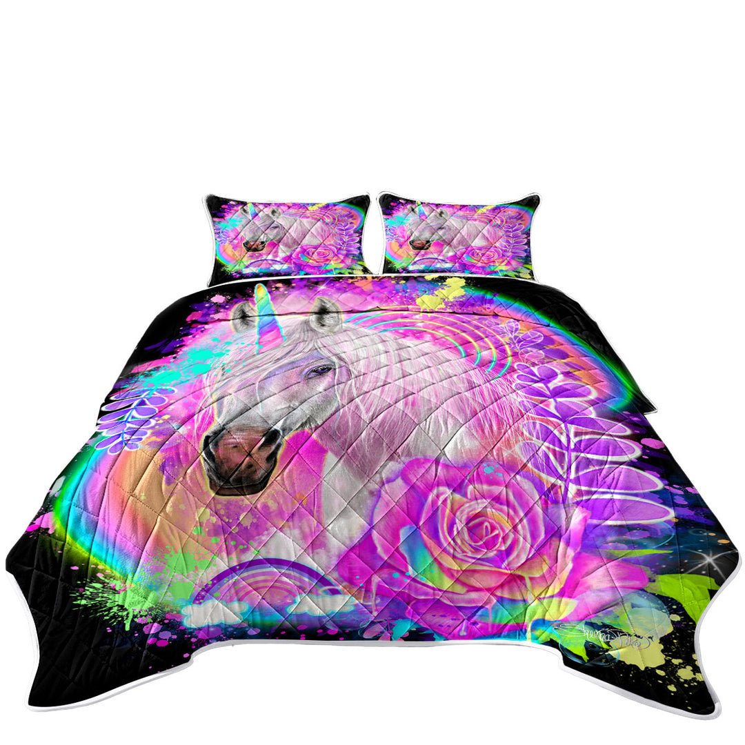 Quilts with Fantasy Art Unicorn Spirit