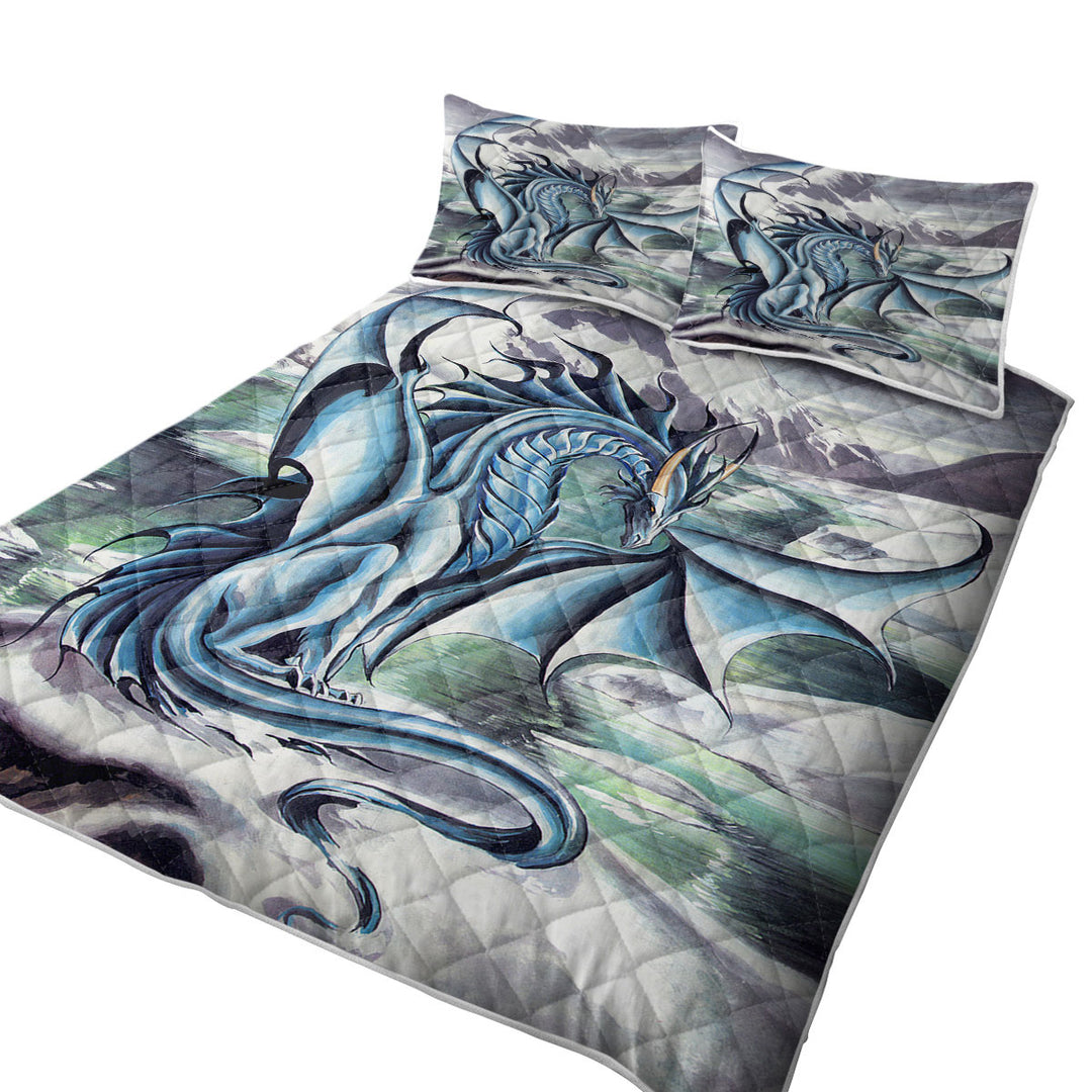 Quilts with Frostbringer Blue Dragon Drawing