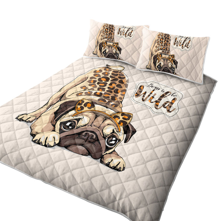 Quilts with Funny Born to be Wild Pug
