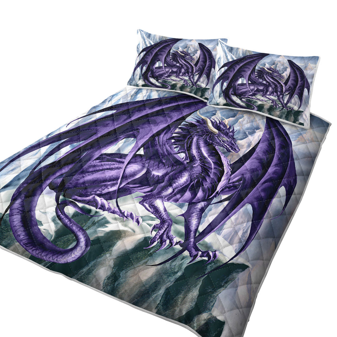 Quilts with Hoarfrost Purple Dragon Drawing