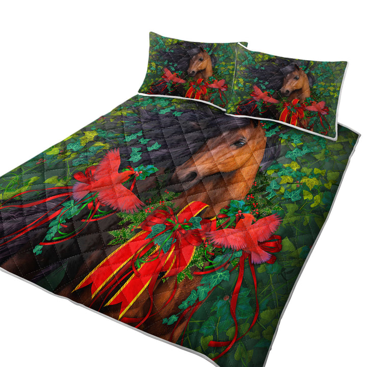 Quilts with Horse Art Morgans Christmas
