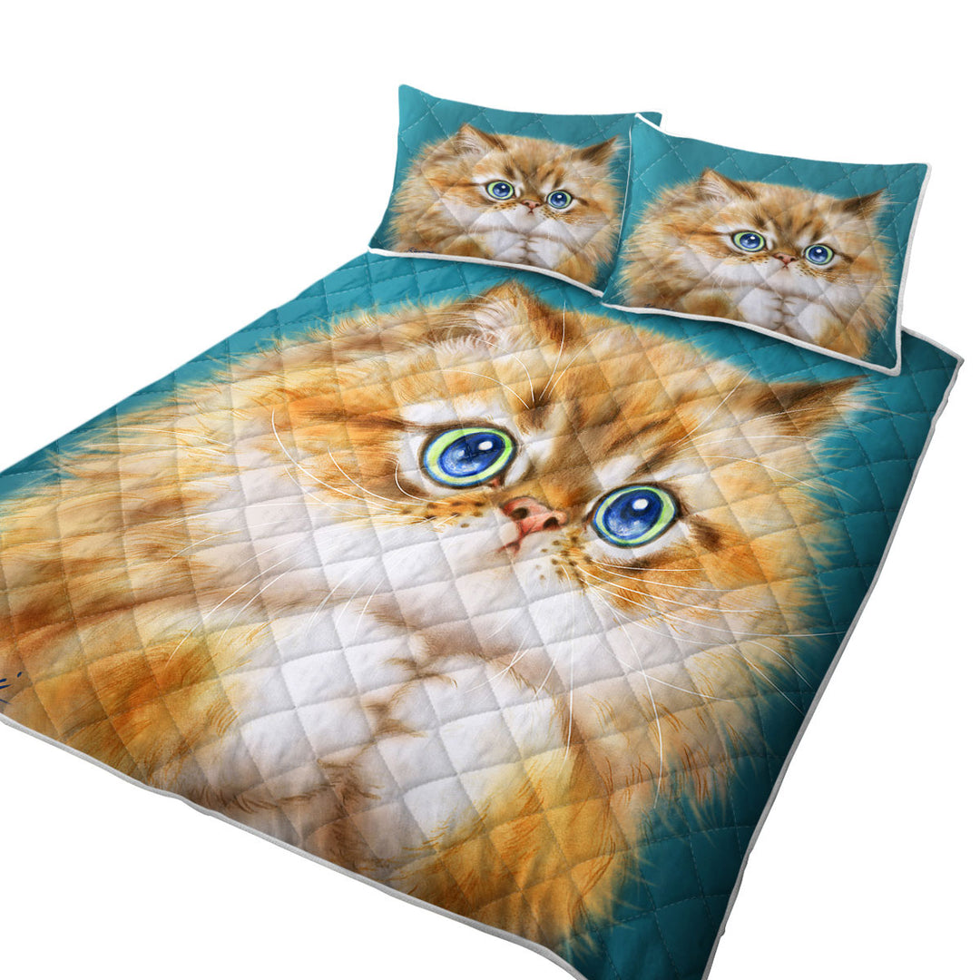 Quilts with Kittens for Children Cute Innocent Cat