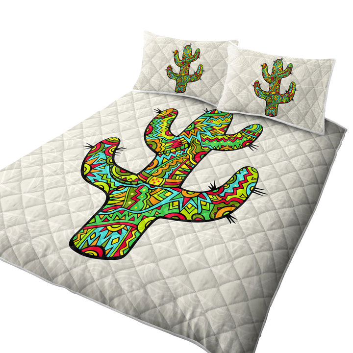 Quilts with Multi Colored South American Cactus