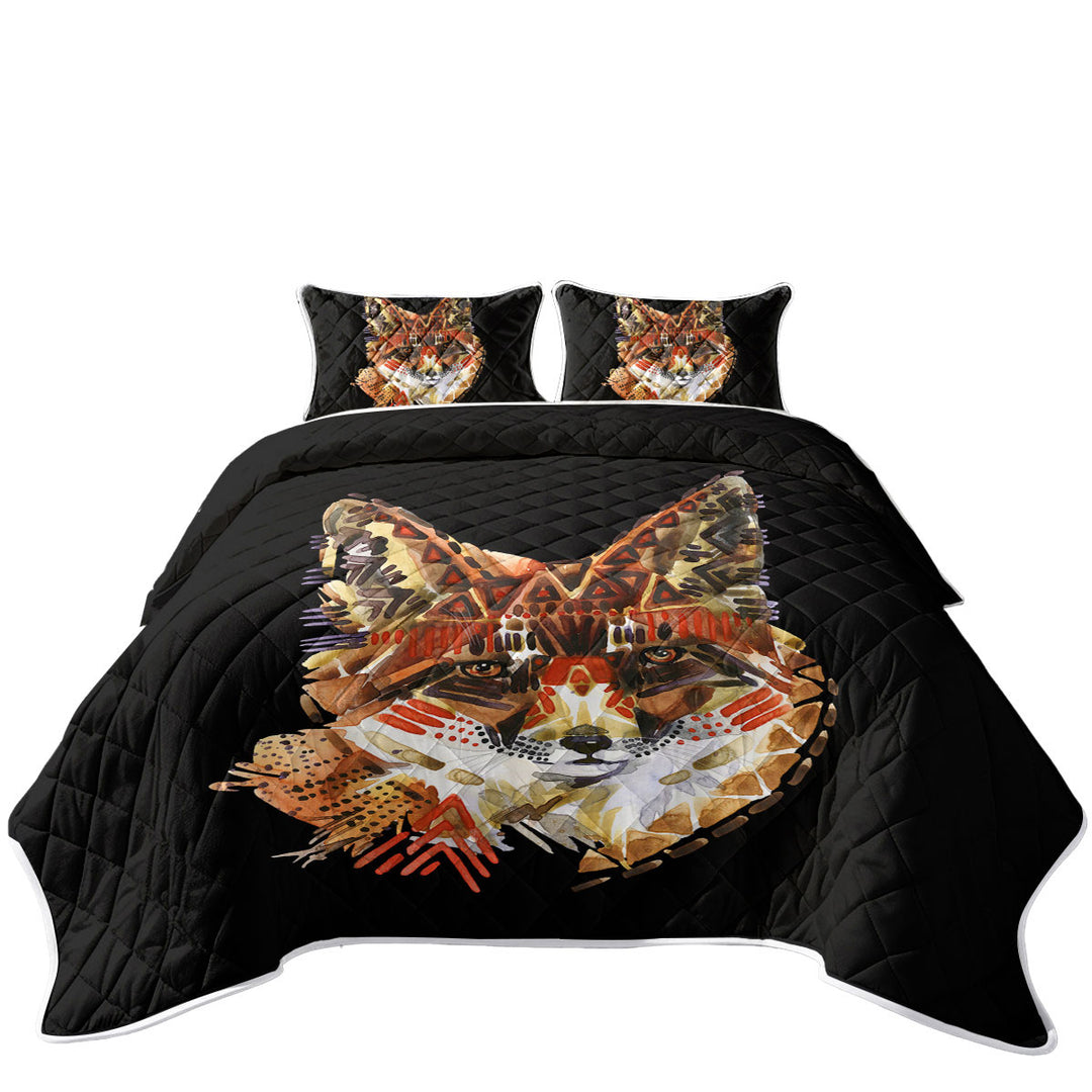 Quilts with Native American Fox Art