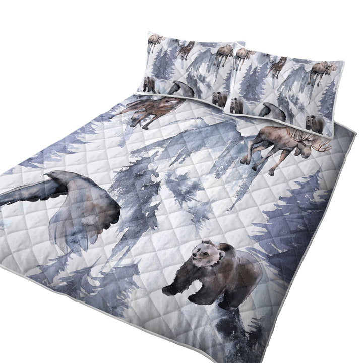 Quilts with North America Wildlife Animals