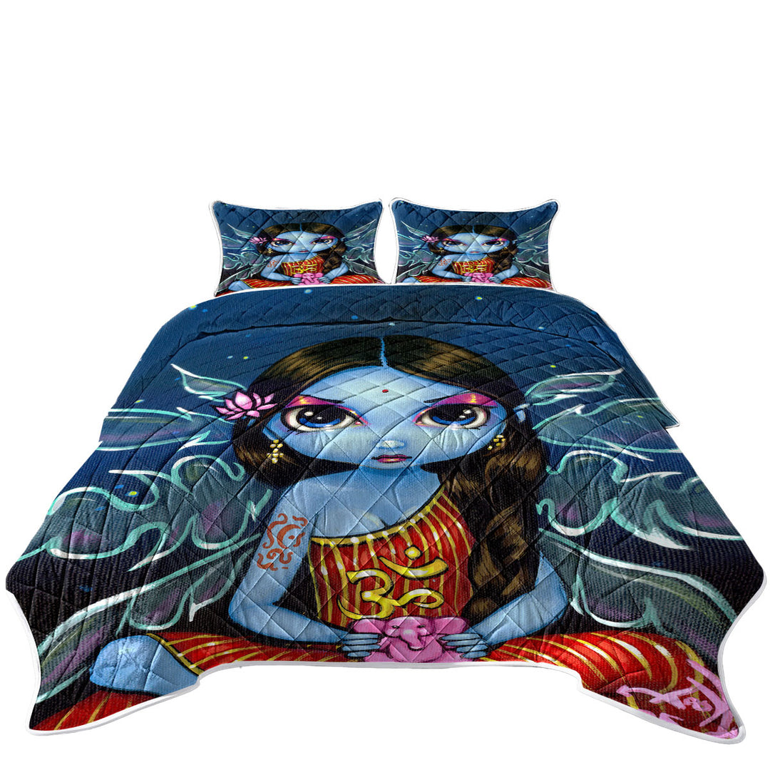 Quilts with Oriental Fantasy Art Hindu Fairy