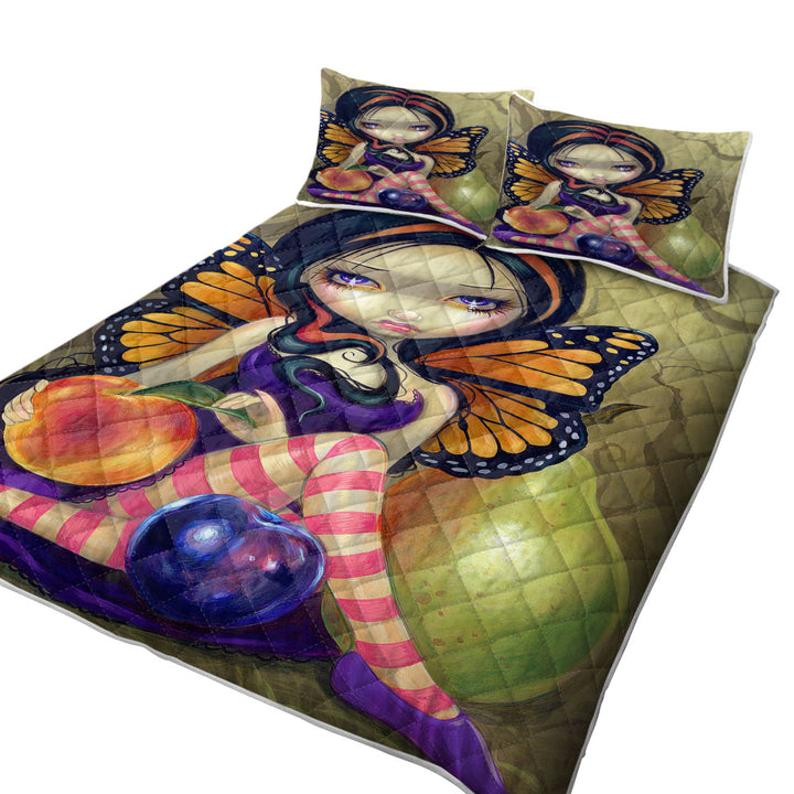 Quilts with Peach Plum Pear and the Cute Butterfly Fairy