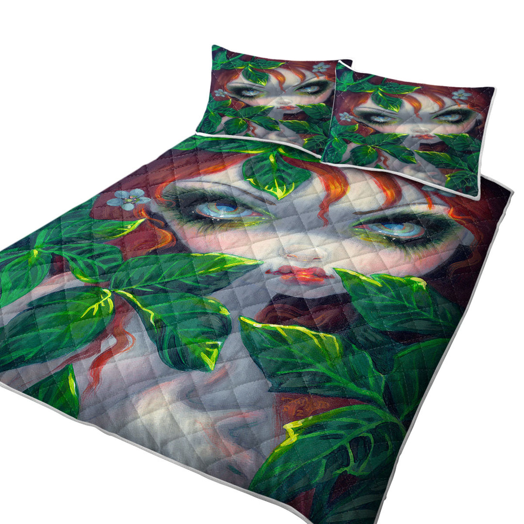 Quilts with Poisonous Beauties Poison Ivy Girl and Leaves