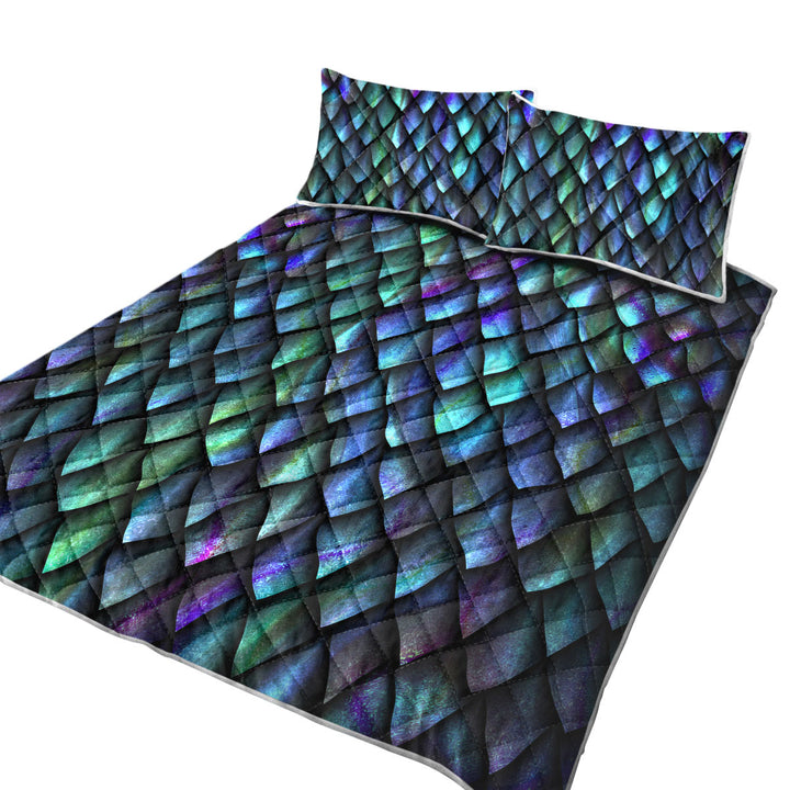 Quilts with Purplish Green Cool Dragon Skin