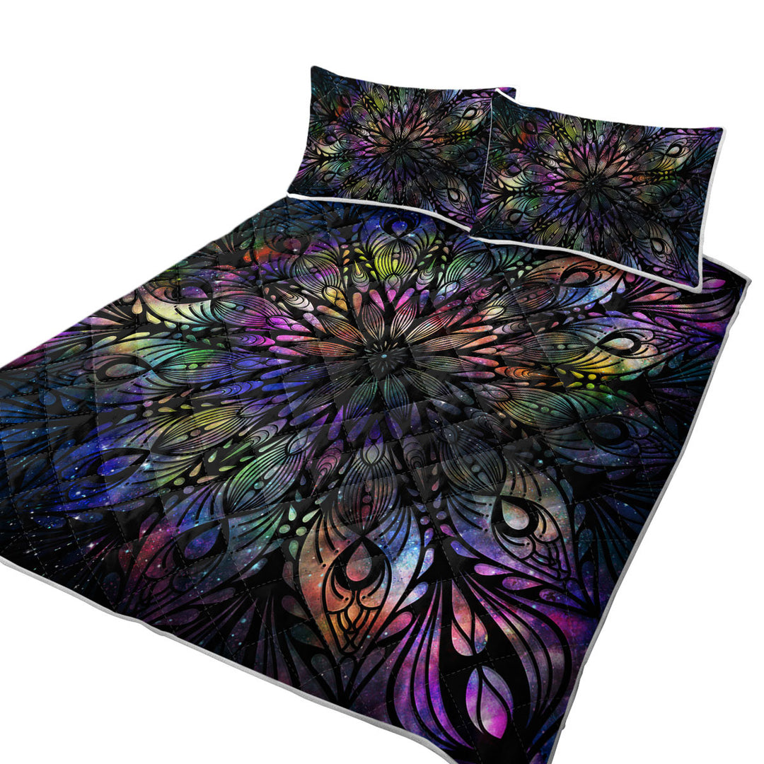 Quilts with Space Feathers Mandala