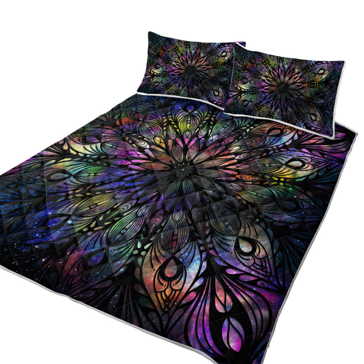 Quilts with Space Feathers Mandala