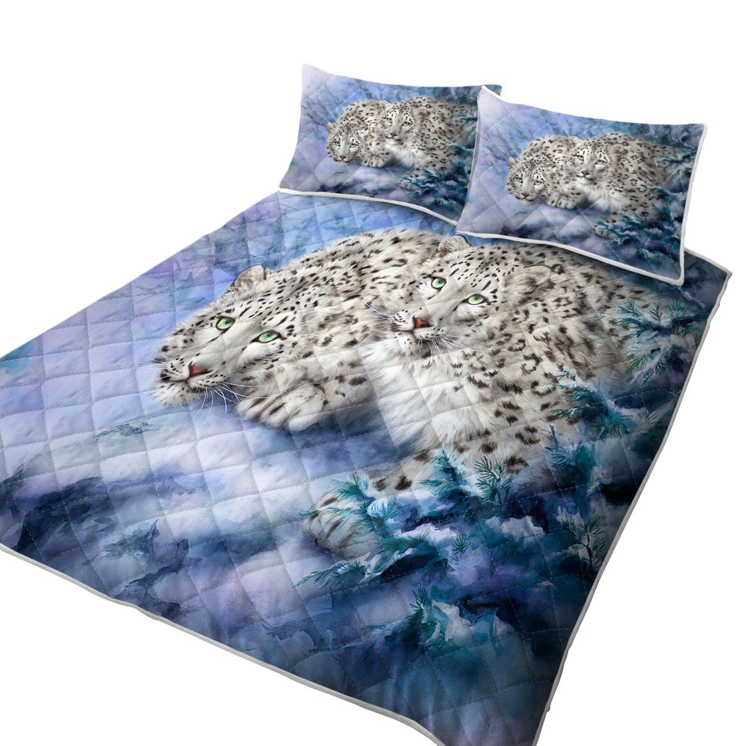 Quilts with Young Explorers Snow Forest White Leopards