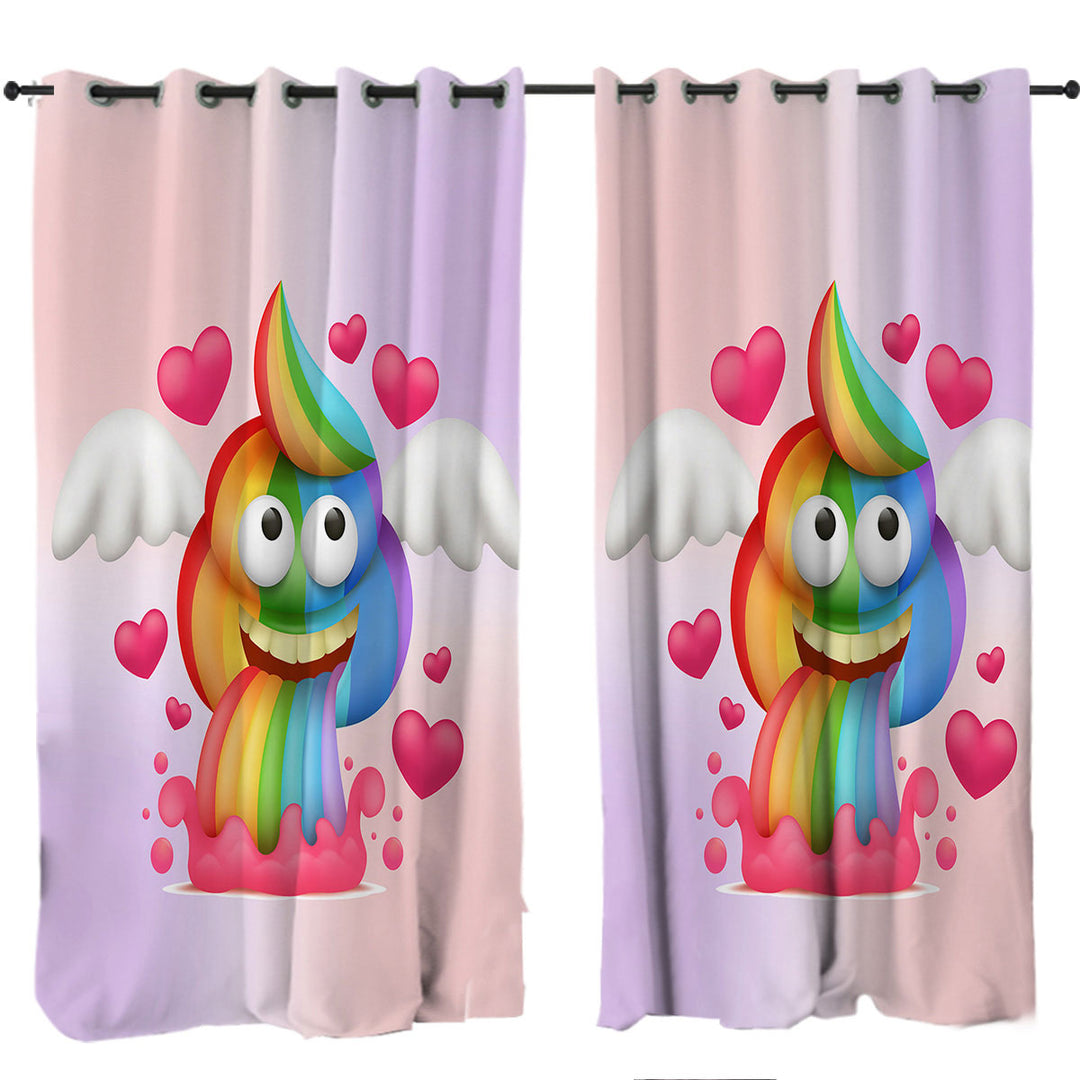 Rainbow Poo Drapery