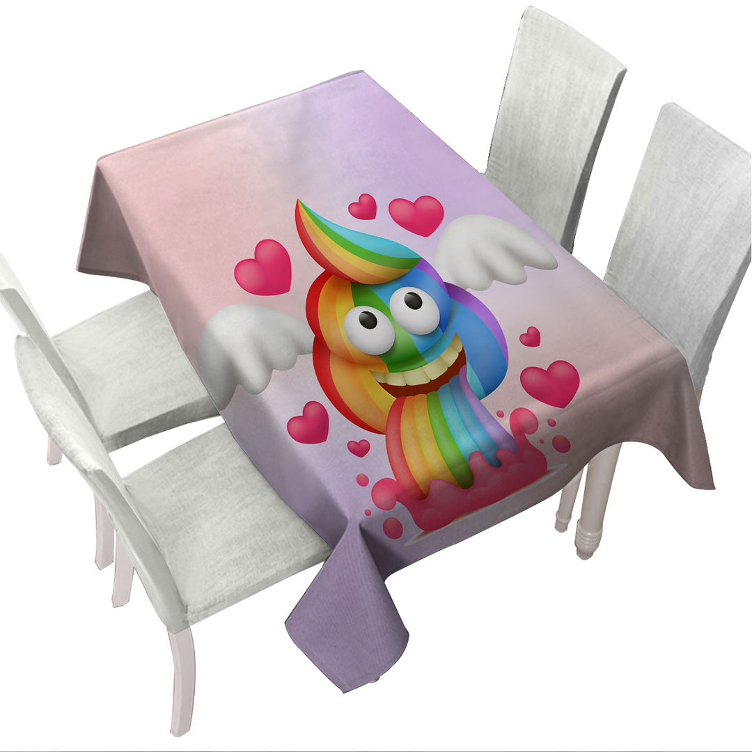 Rainbow Poo Tablecloths