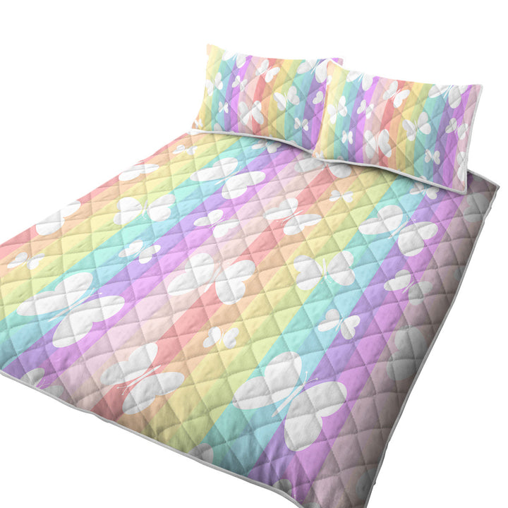 Rainbow Stripes and Butterflies Quilt Stores Near Me