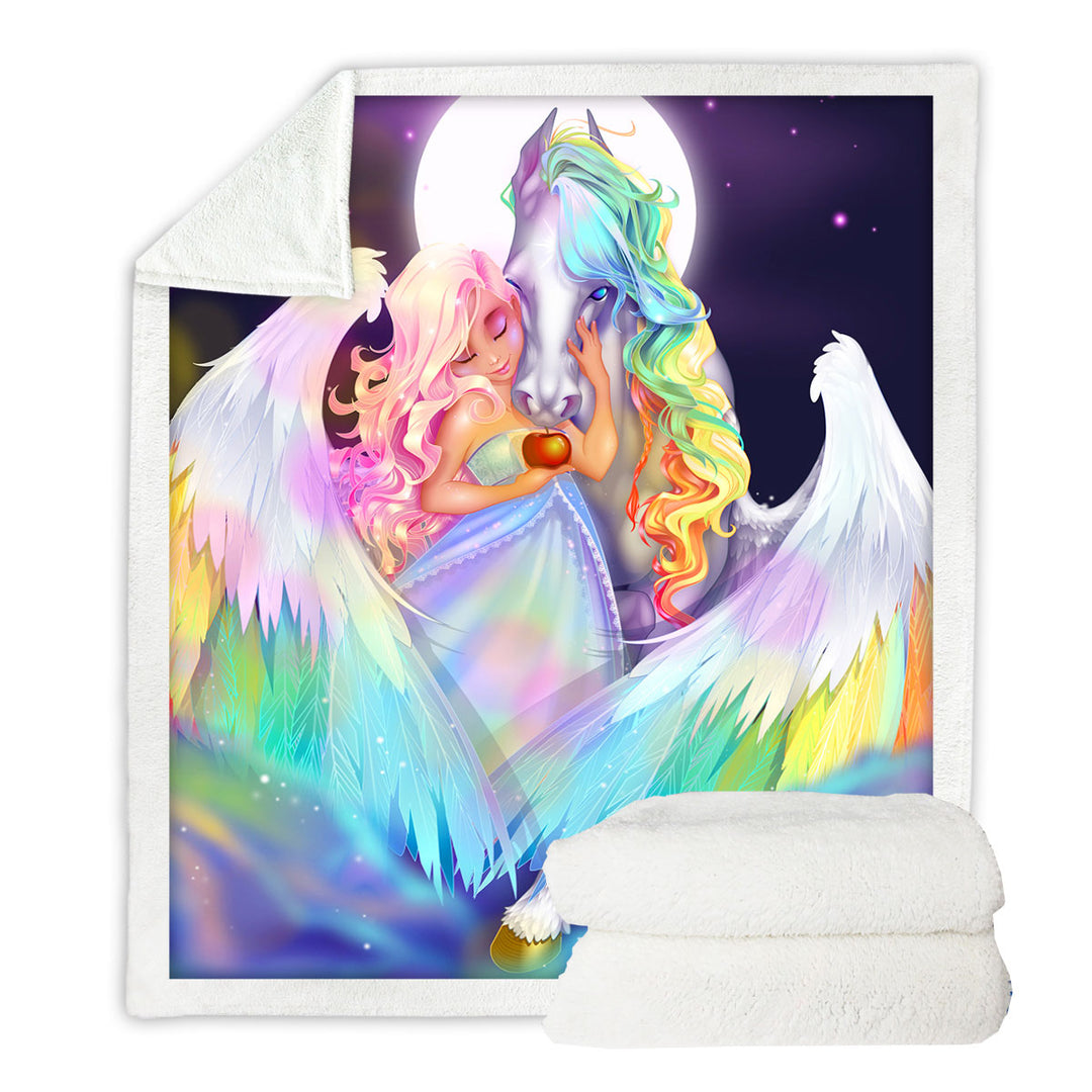 Rainbows Decorative Blankets Space Starlight Pegasus and Princess