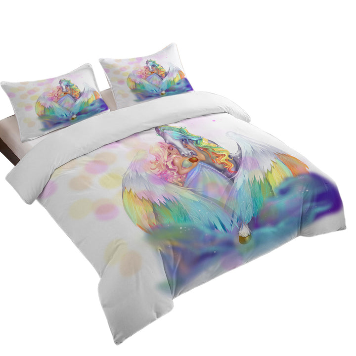 Rainbows Starlight Pegasus and Princess King Size Duvet Cover