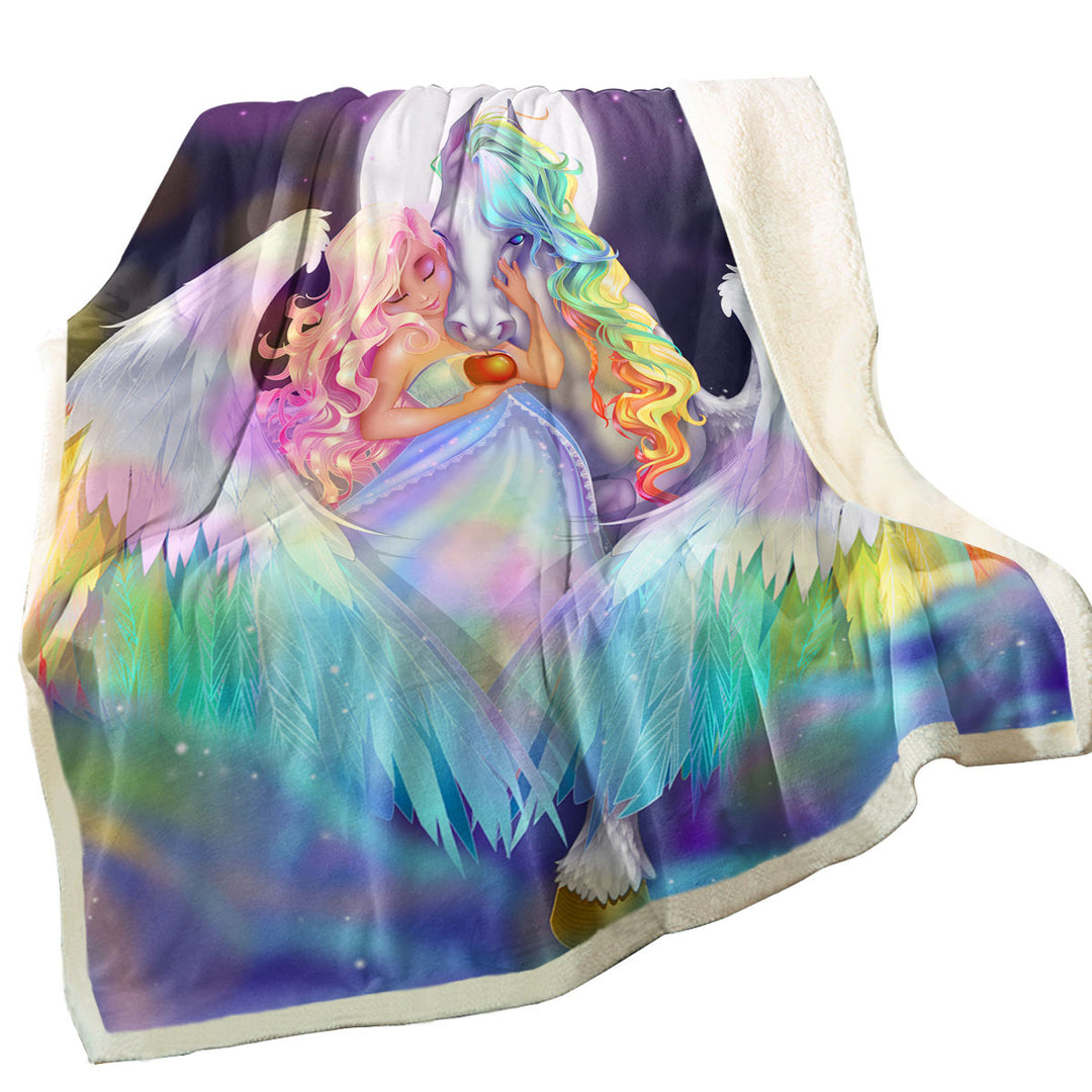 Rainbows Unique Throws Space Starlight Pegasus and Princess