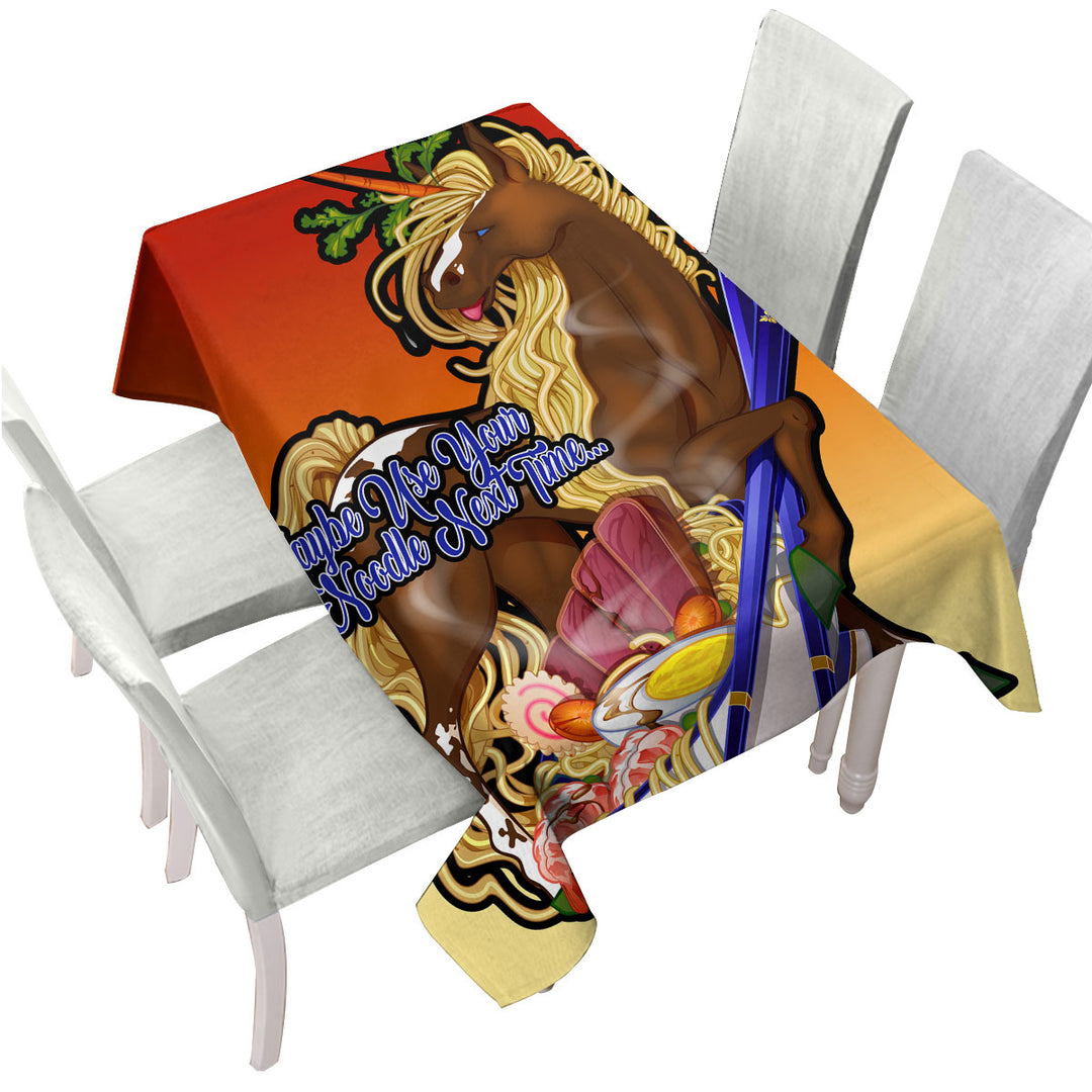 Ramen Noodles Chopsticks Rudicorn Tablecloth