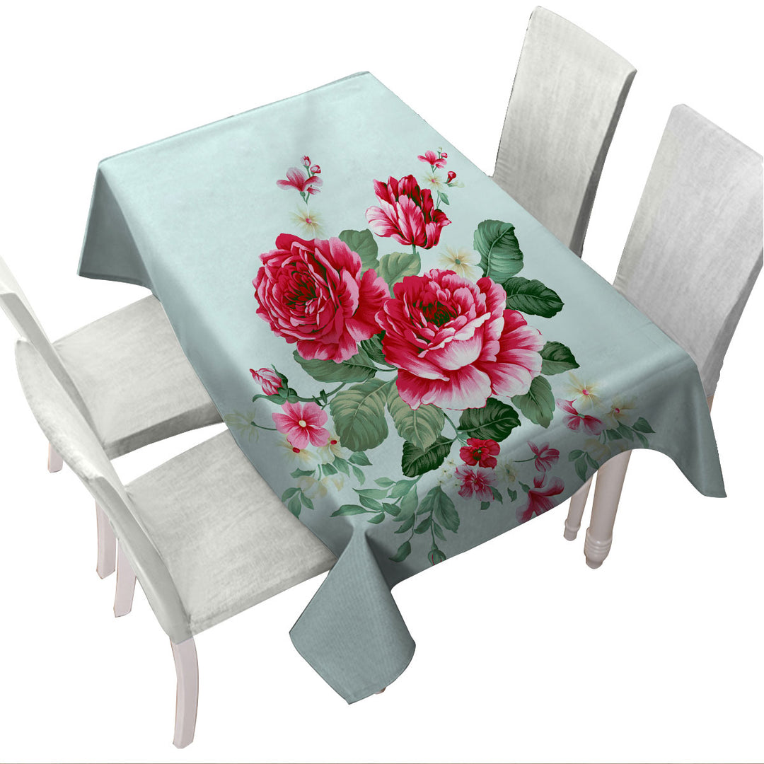 Red Flowers Tablecloths
