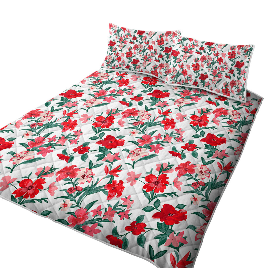 Red Hibiscus Drawings Coverlets