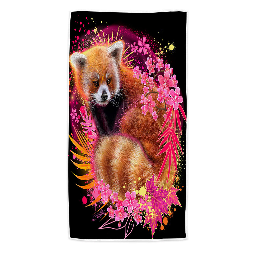 Red Panda Beach Towel