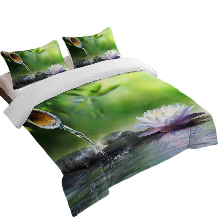 Relaxing Water Lily Tickle Bed Covers