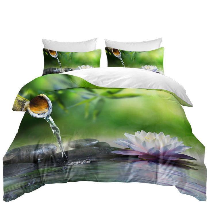 Relaxing Water Lily Tickle Duvet Cover