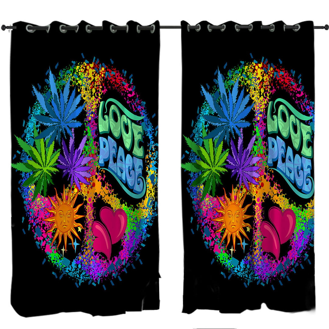 Retro 420 Peace and Love Drapes