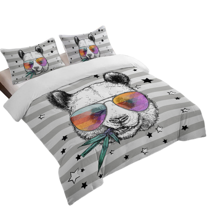 Retro Cool and Funny Panda Coverlets