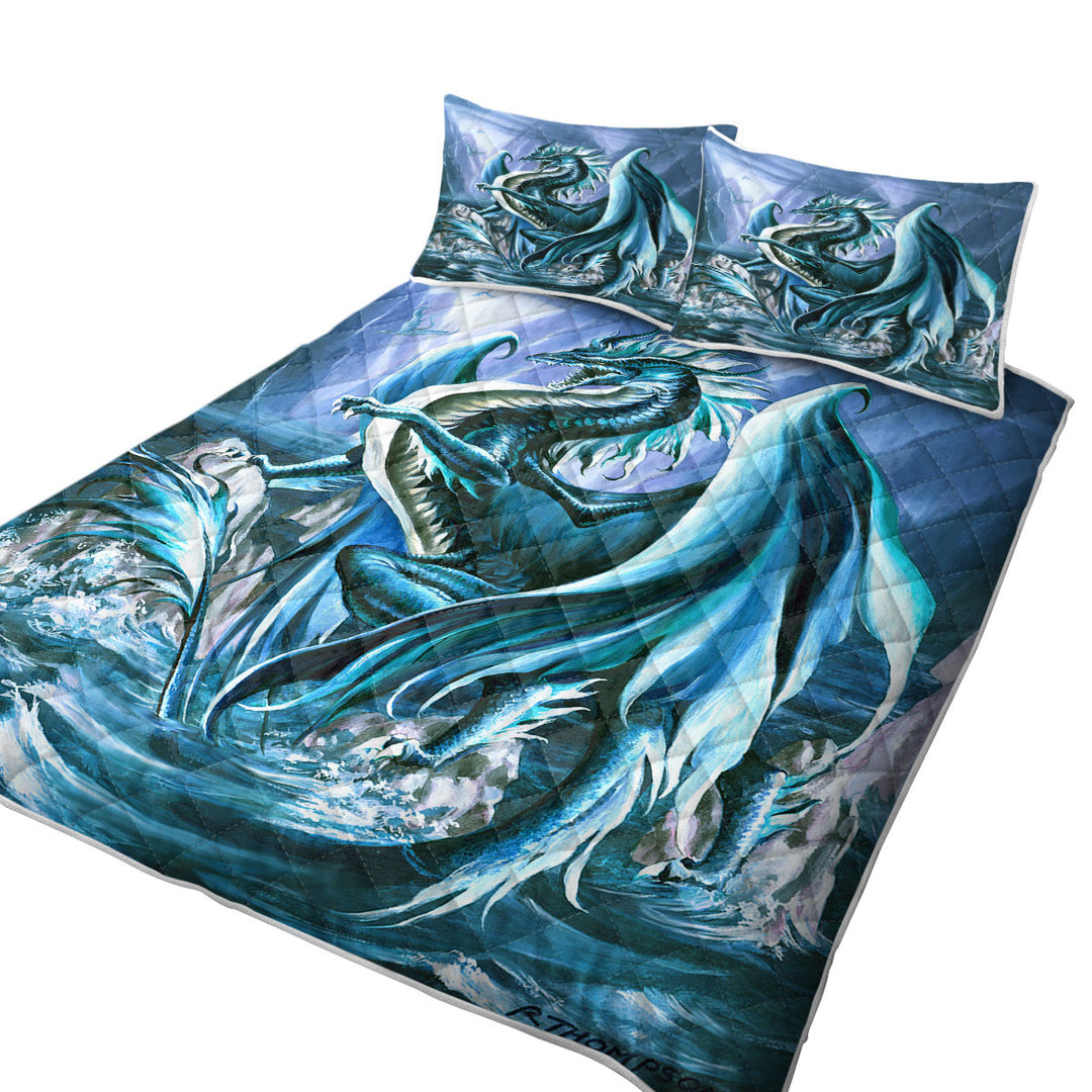 Riptide Ocean Cliffs Dragon Summer Quilt
