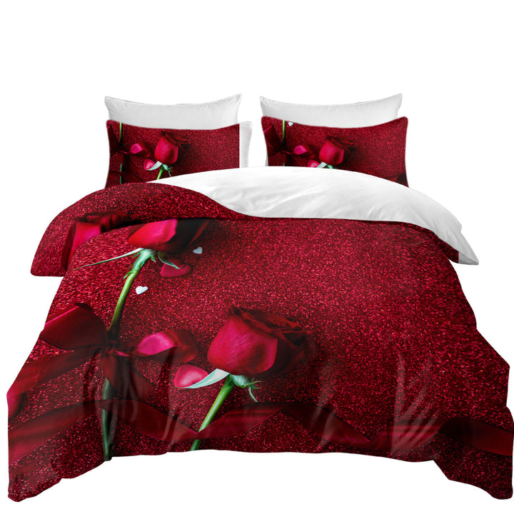 Romantic Couple of Roses Good Duvet Covers