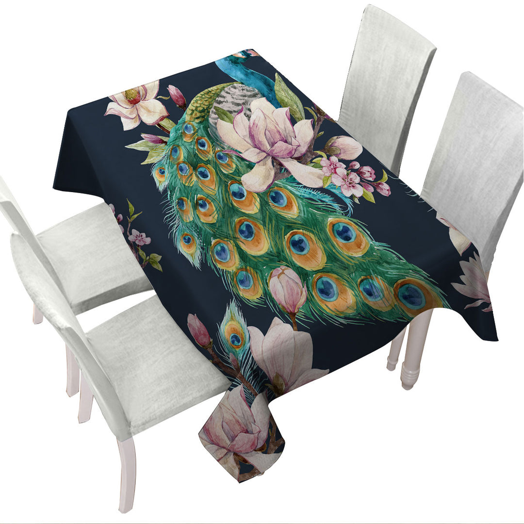 Royal Peacock Tablecloths