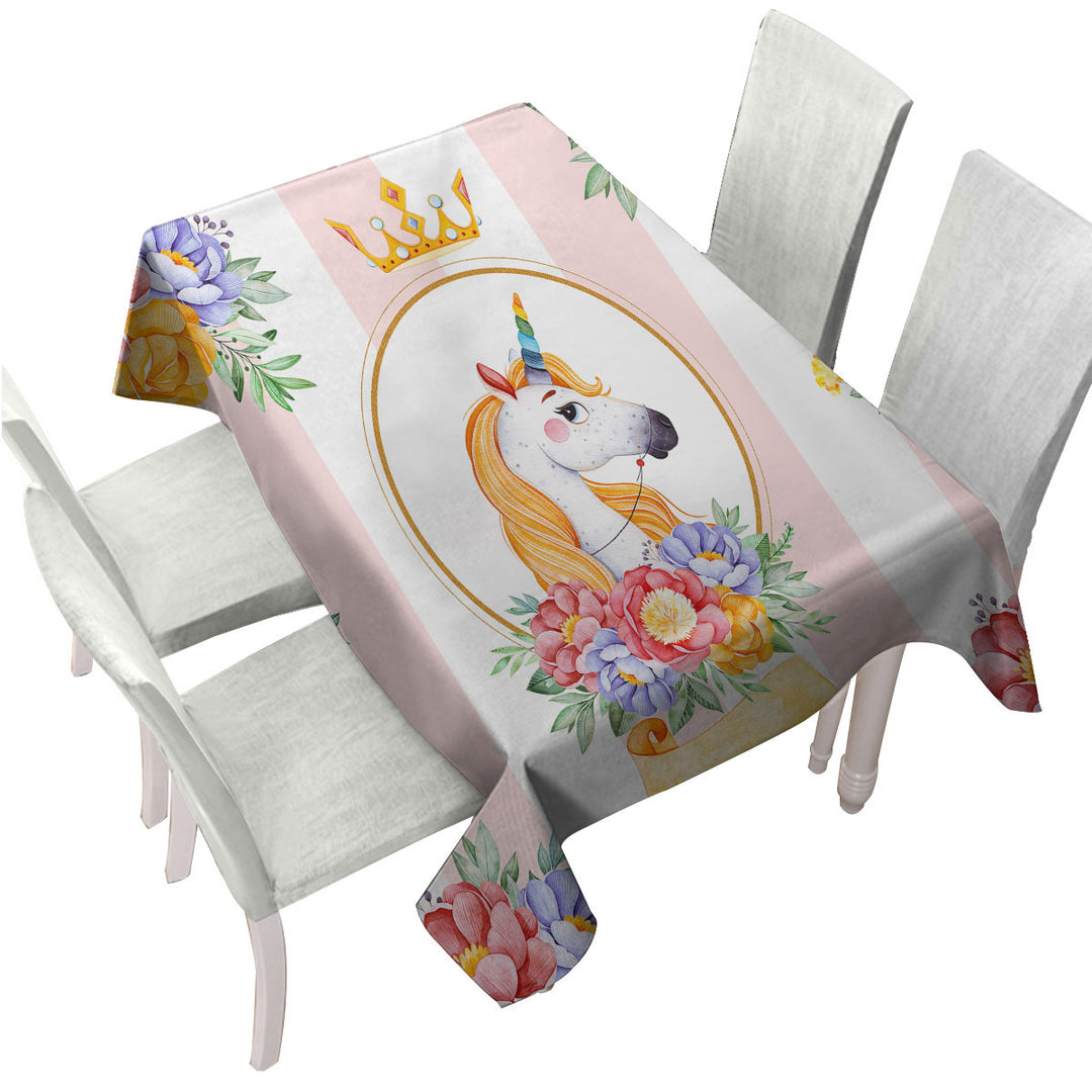Royal Unicorn King Tablecloths