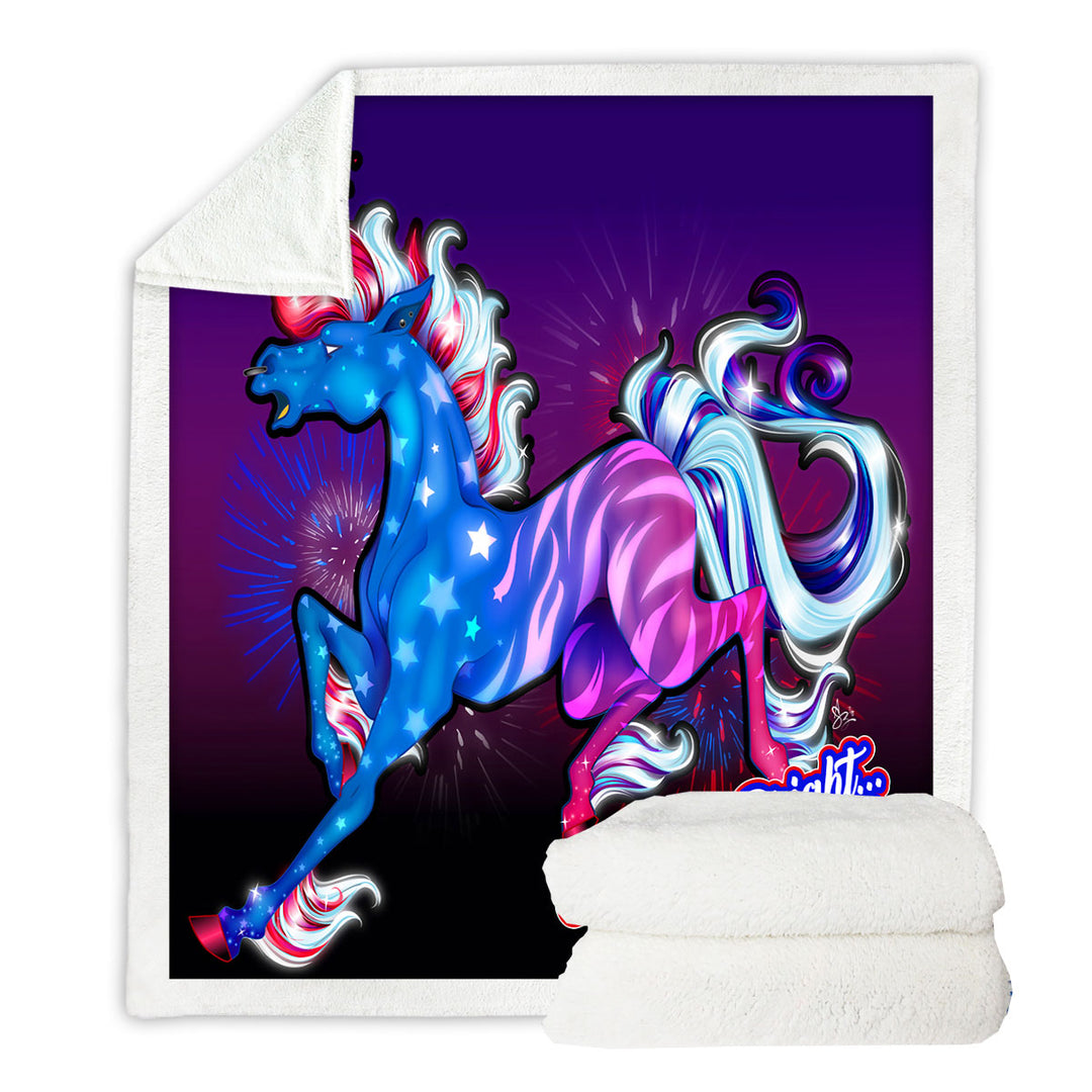 Rudicorn USA Cool Quote Lightweight Blankets