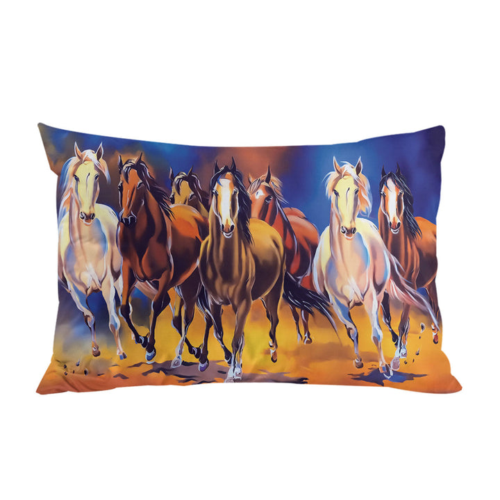 Running Horses Art Pillowcase