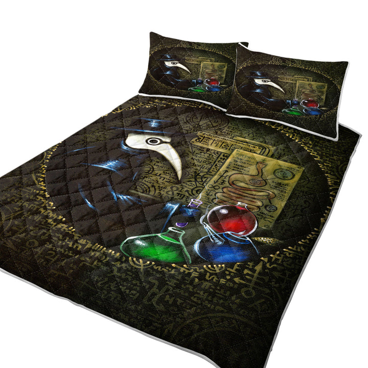 Scary Dark Art The Alchemist_s Revenge Plague Mask Quilts