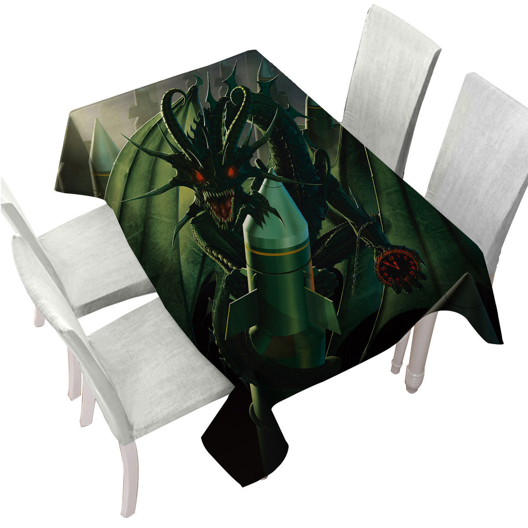 Scary Fantasy Art Doom Dragon Tablecloths