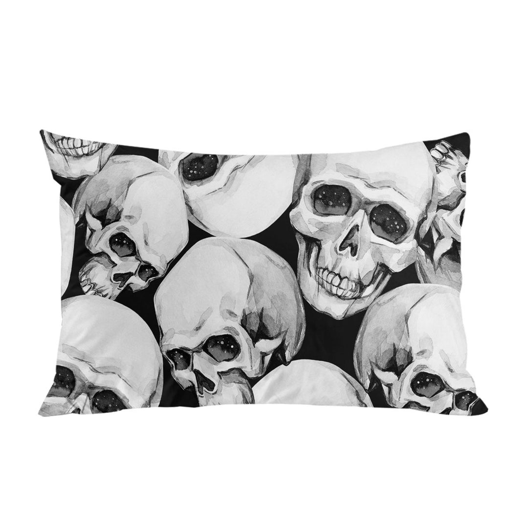 Scary Human Skulls Pillow Cases