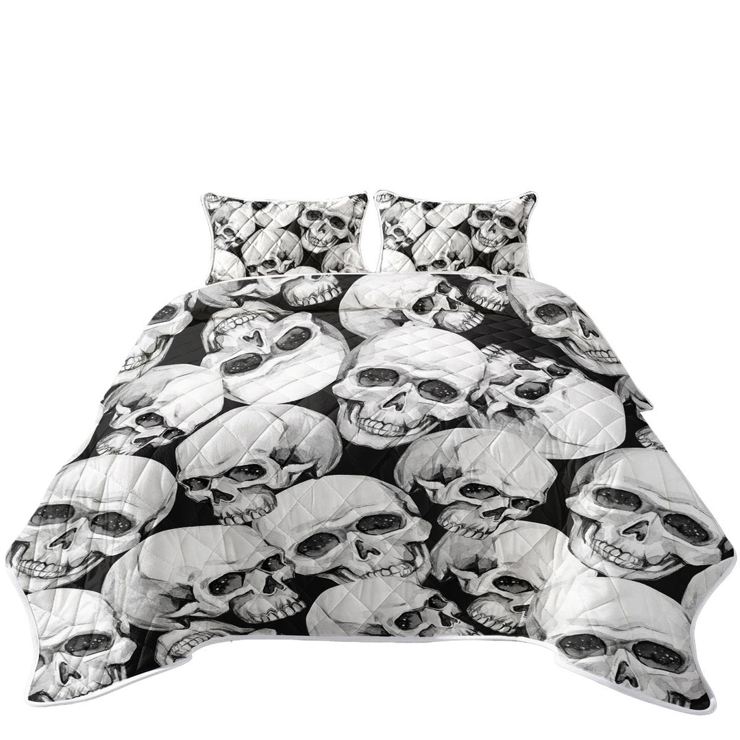 Scary Human Skulls Quilts