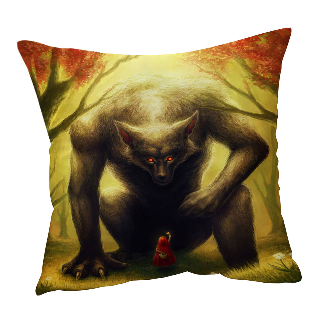 Scary Monster Little Red Riding Hood Cushions