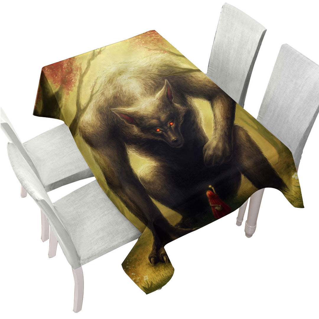 Scary Monster Little Red Riding Hood Custom tablecloths