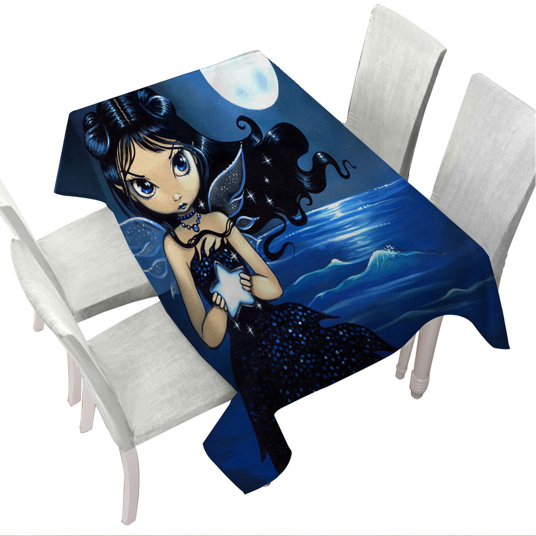 Sea Star Adorable Big Eyed Fairy by the Seaside Table Cover