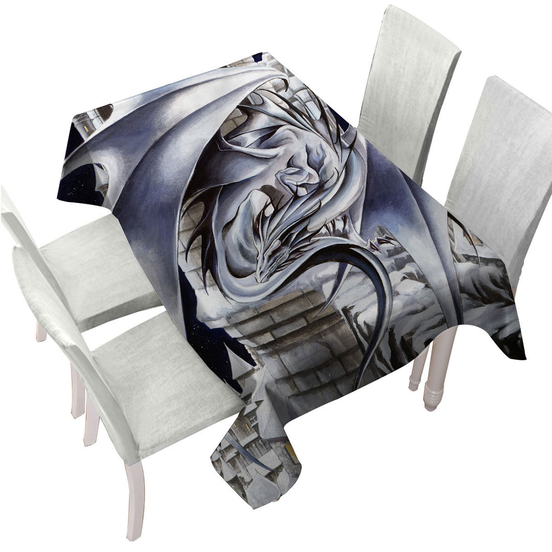 Sentinel Grey Dragon Drawing Custom table Covers
