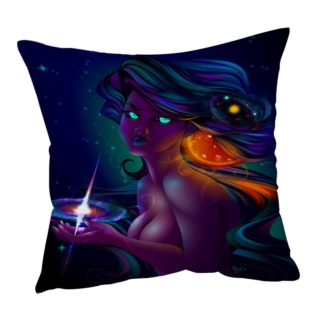 Sexy Cushion Covers Galactic Girl Space Nova