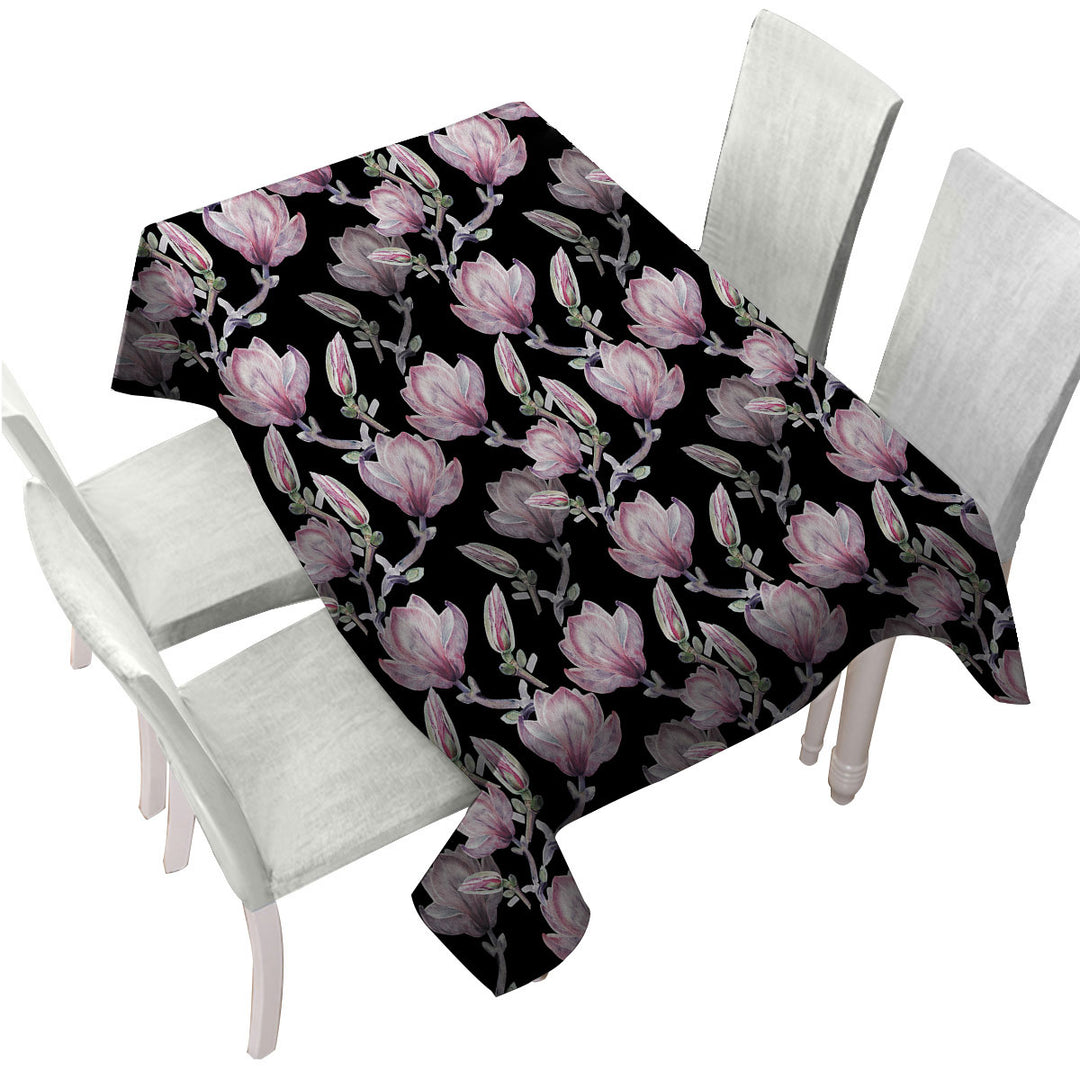 Shabby Pink Flowers Tablecloth