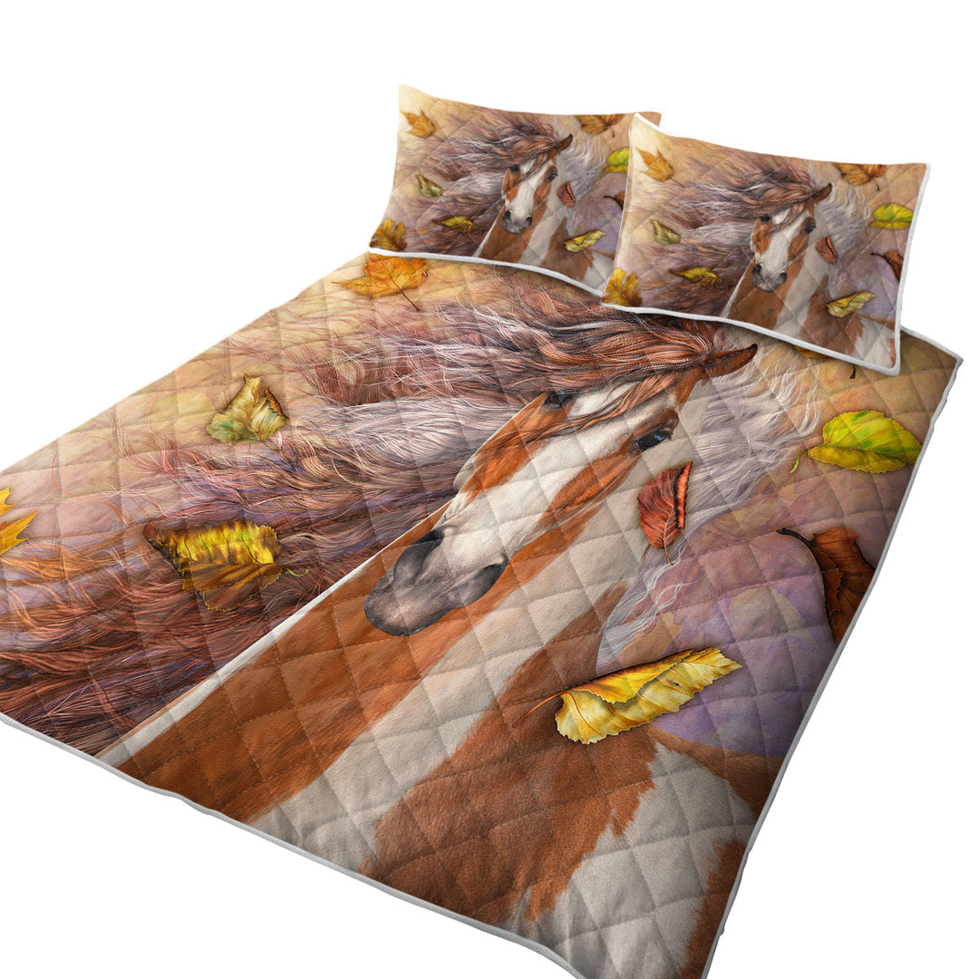 Shanti Autumn Leaves Horse Quilts