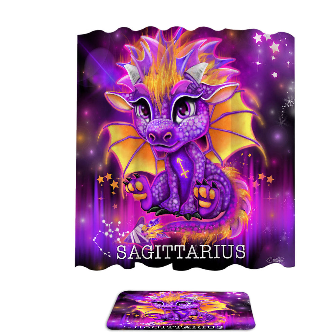 Shower Curtains Gift Ideas Purple Sagittarius Lil Dragon