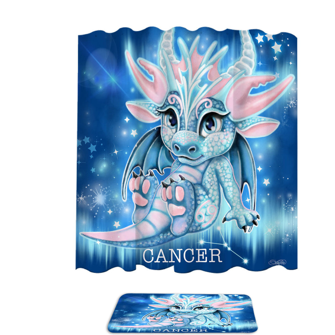 Shower Curtains Gift Ideas for Kids Fantasy Art Cancer Lil Dragon